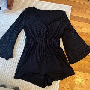 Black Long Sleeve Romper